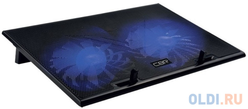 CBR CLP 17202, Подставка для ноутбука до 17", 390x270x25 мм, с охлаждением, 2xUSB, вентиляторы 2х150 мм, 20 CFM, LED-подсветка, материал металл/п