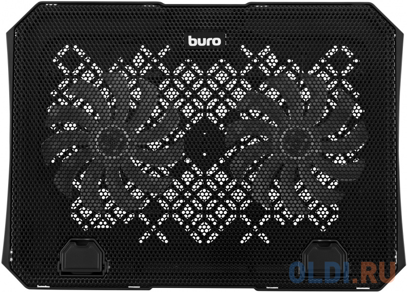 Подставка для ноутбука Buro BU-LCP150-B212 15"335x265x22мм 74.35дБ 1xUSB 2x 140ммFAN 480г металлическая сетка/пластик черный