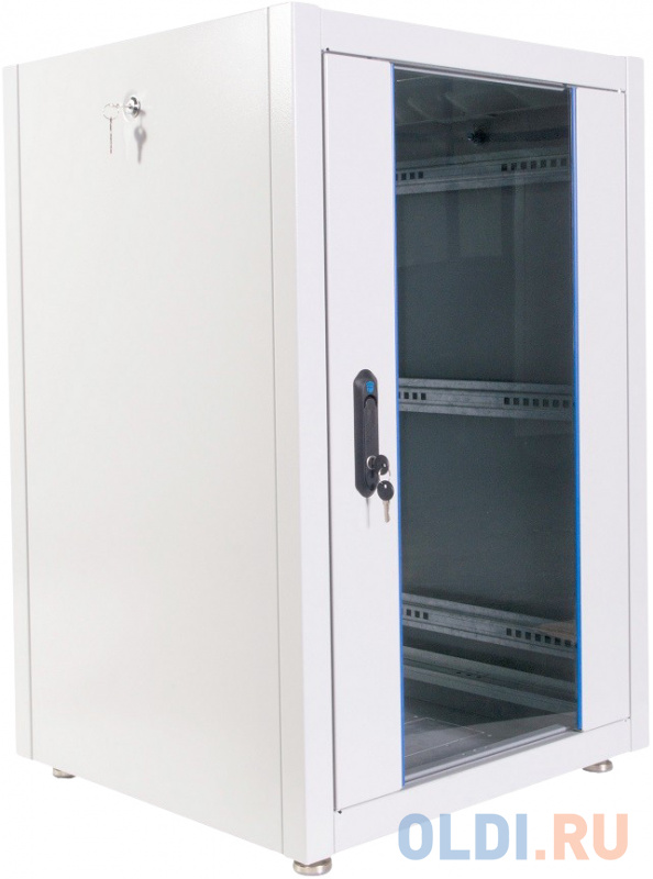 ЦМО Шкаф телекоммуникационный напольный ЭКОНОМ 18U (600 х 800) дверь стекло, дверь металл ШТК-Э-18.6.8-13АА
