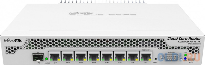 Маршрутизатор MikroTik CCR1009-7G-1C-PC Cloud Core Router 1009-7G-1C-PC with Tilera Tile-Gx9 CPU (9-cores, 1Ghz per core), 1GB RAM, 7xGbit LAN, lx Com