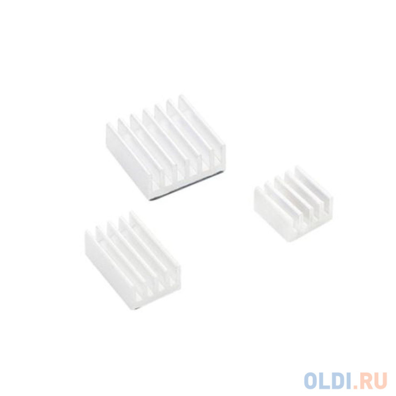 RA536   Набор радиаторов ACD  White 3 in 1 Heat Sink Set Aluminum (15x10x5мм, 14x14x6мм и 8.8x8.8x5мм) for Raspberry Pi 4B комплект из 3шт