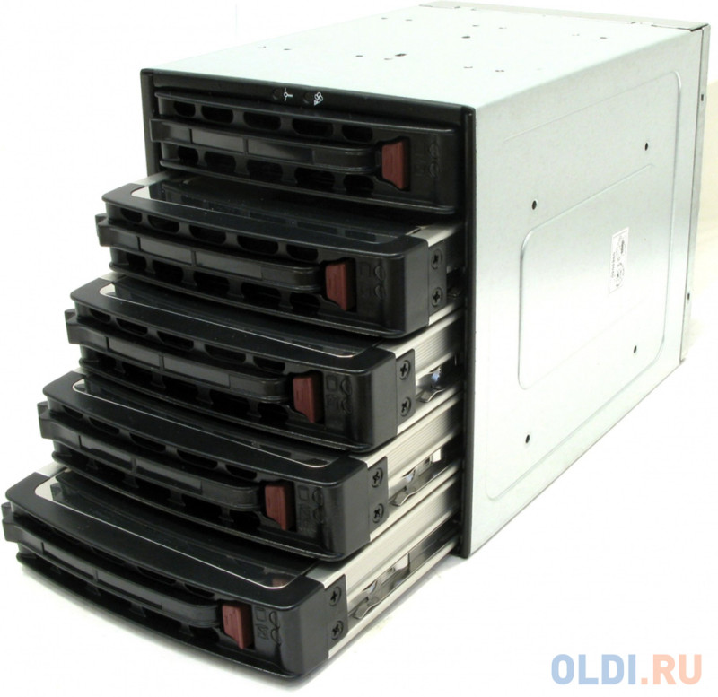 Корзина для жестких дисков Supermicro CSE-M35TQB 5x 3.5" Hot-swap в 3 отсека 5,25" для корпусов CSE-743/745/747/748