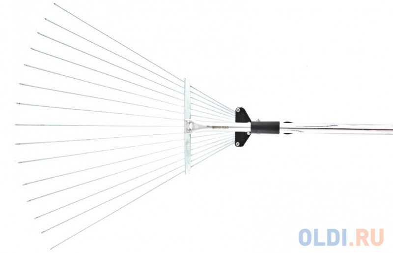 Грабли веерные стальные, 190-520х1200-1500 мм, 15 зубьев, раздвижные, стальной черенок// Palisad