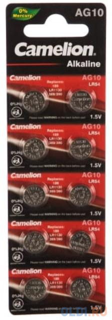 Camelion G10  BL-10 Mercury Free (AG10-BP10(0%Hg), 389A/LR1130/189 батарейка для часов) (10 шт. в уп-ке)