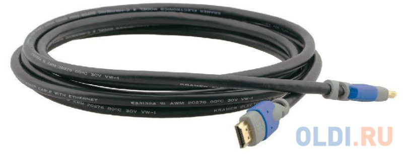 Кабель HDMI 4.6м Kramer C-HM/HM/PRO-15 круглый черный