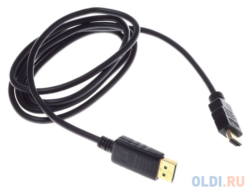 Кабель HDMI DisplayPort 1.8м Бюрократ BHP RET HDMI_DPP18 круглый черный