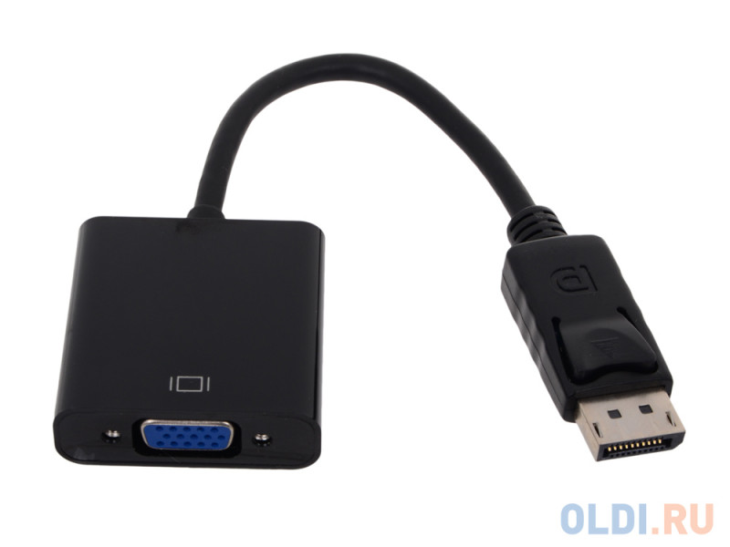 Переходник DisplayPort VCOM Telecom TA552 круглый черный