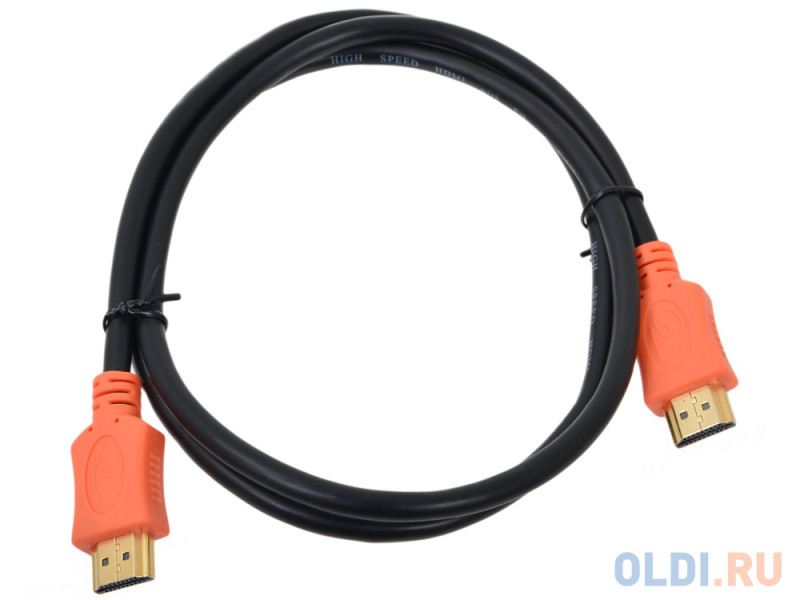 Кабель HDMI Gembird/Cablexpert, 1м, v2.0, 19M/19M, серия Light, черный, позол.разъемы,