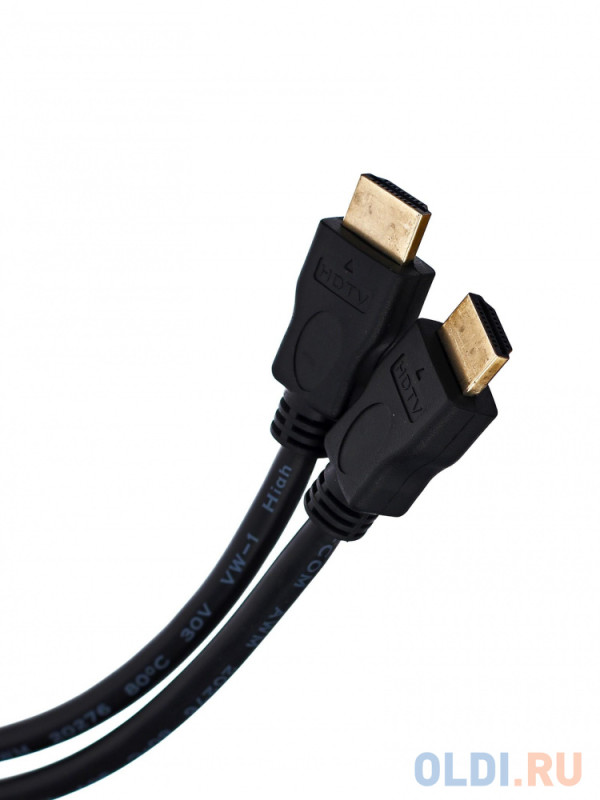 Кабель HDMI 5м VCOM Telecom CG150S-5M круглый черный