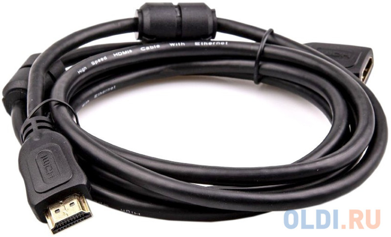 Кабель HDMI 5м TELECOM TCG200MF-5M круглый черный