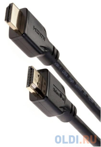 Кабель HDMI 0.5м TELECOM TCG255-0.5M круглый черный