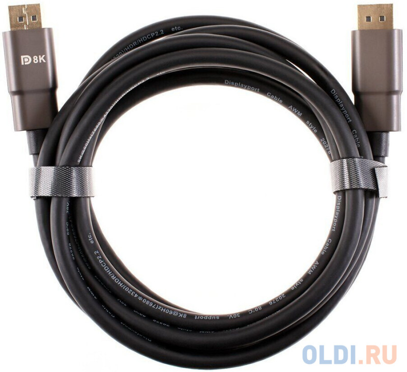 Кабель DisplayPort 3м VCOM Telecom ACG633-3M круглый черный