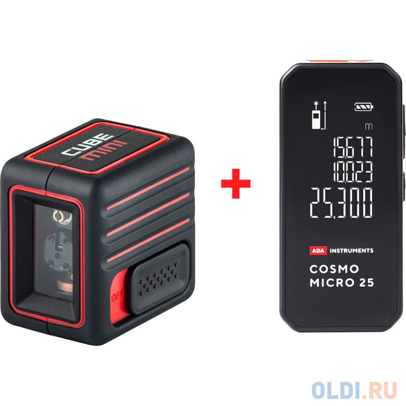 Лазерный уровень ADA Cube mini basic +  Cosmo micro [а00690]