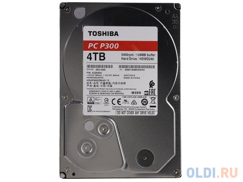 Жесткий диск Toshiba P300 HDWD240UZSVA 4 Tb