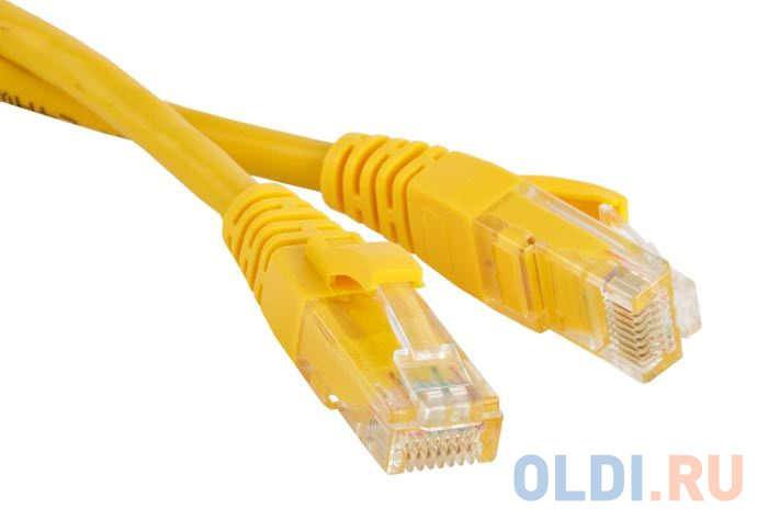 Патч-корд RJ45 - RJ45, 4 пары, UTP, категория 5е, 2 м, желтый, TWT TWT-45-45-2.0-YL