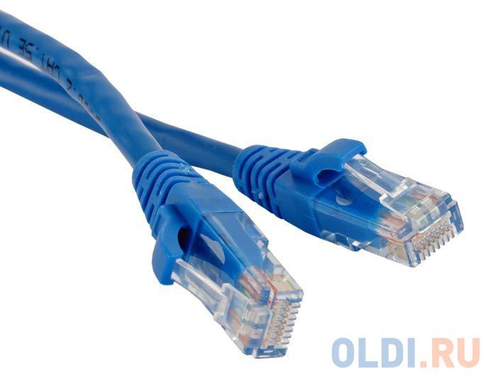 Патч-корд RJ45 - RJ45, 4 пары, UTP, категория 5е, 1.5 м, синий, TWT TWT-45-45-1.5-BL