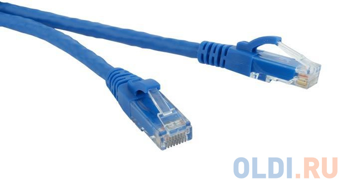 Патч-корд RJ45 - RJ45, 4 пары, UTP, категория 6, 5 м, синий, LSZH, LANMASTER LAN-PC45/U6-5.0-BL