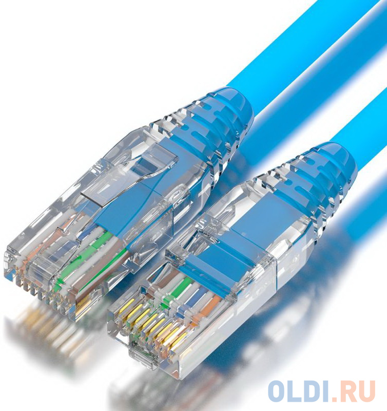 GCR Патч-корд 3.0m LSZH UTP кат.5e, синий, коннектор ABS, 24 AWG, ethernet high speed 1 Гбит/с, RJ45, T568B, GCR-52679