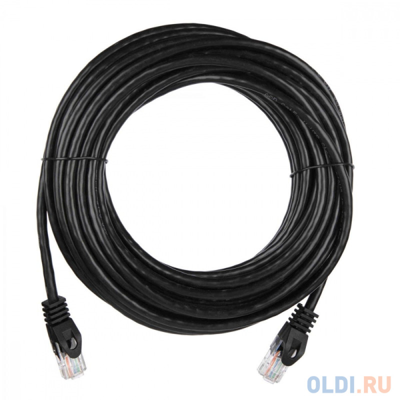 Патч-корд ACD-LPU5C-10M [ACD-LPU5C-10M] Cat5e UTP 24AWG 4Pair, 7/0.18мм CU Черный, 10м, (741838)