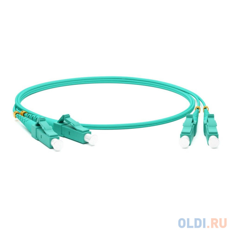 Hyperline FC-D2-503-LC/­PR-LC/­PR-H-20M-LSZH-AQ Патч-корд волоконно-оптический (шнур) MM 50/­125(OM3), LC-LC, duplex, 10G/­40G, LSZH, 20 м