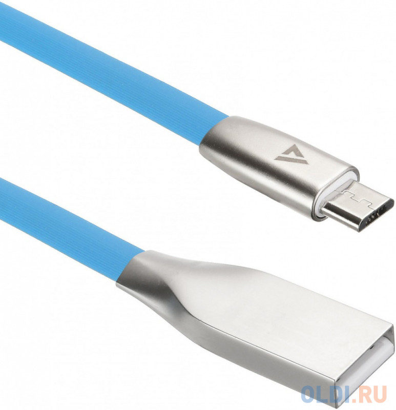 Кабель microUSB 1.2м ACD ACD-U922-M1L плоский синий