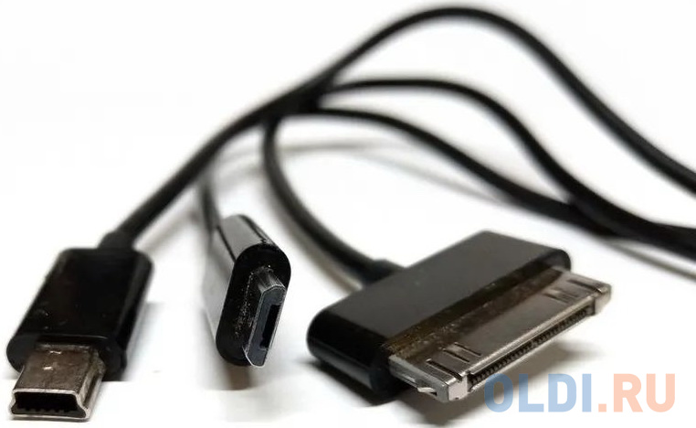 Кабель microUSB miniUSB 30 pin .NoBrand 708080 круглый черный