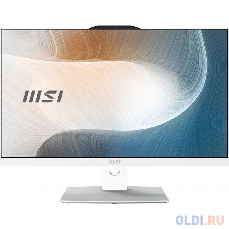 Моноблок MSI Modern AM242P 1M-1022XRU 23.8" Full HD Core 5 120U (1.4) 16Gb SSD512Gb Graphics noOS GbitEth WiFi BT 120W клавиатура мышь Cam белый