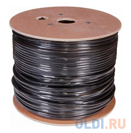 Кабель сетевой Buro UTP 4 пары cat5E solid 0.50мм CCA 305м черный outdoor