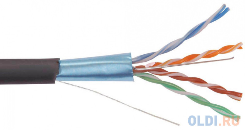 Кабель F/UTP категория 5e SUPRLAN  4x2xAWG24 solid LDPE PE 305м LC3-C5E04-339 черный