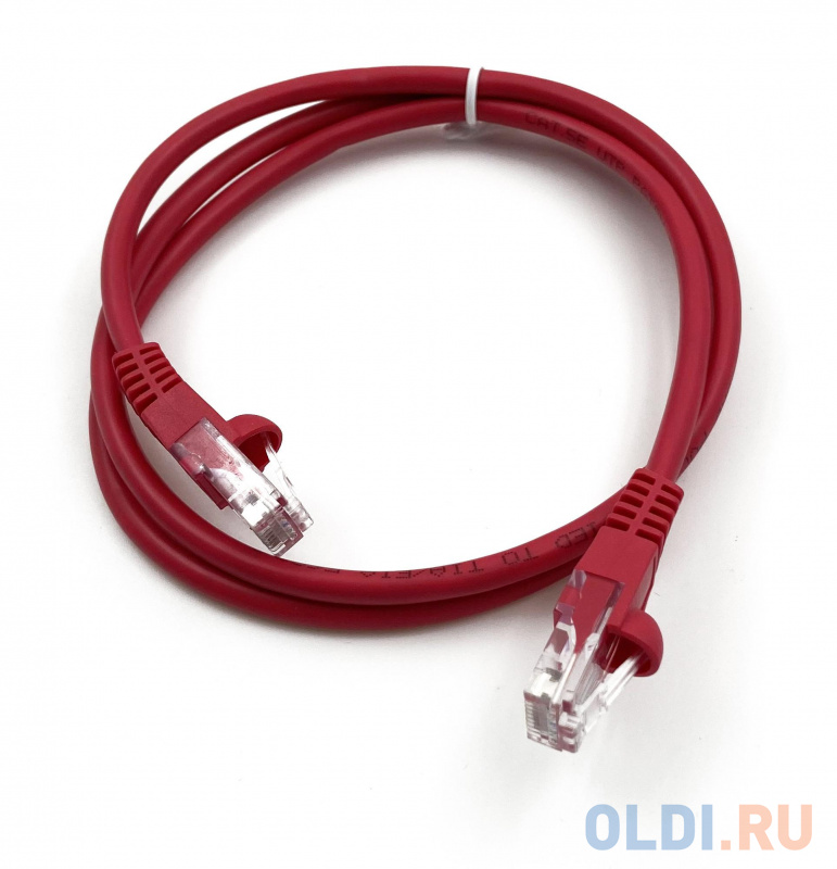 Патч-корд Buro UTP 4 пары cat5E CCA molded 1м красный RJ-45 (m)-RJ-45 (m)