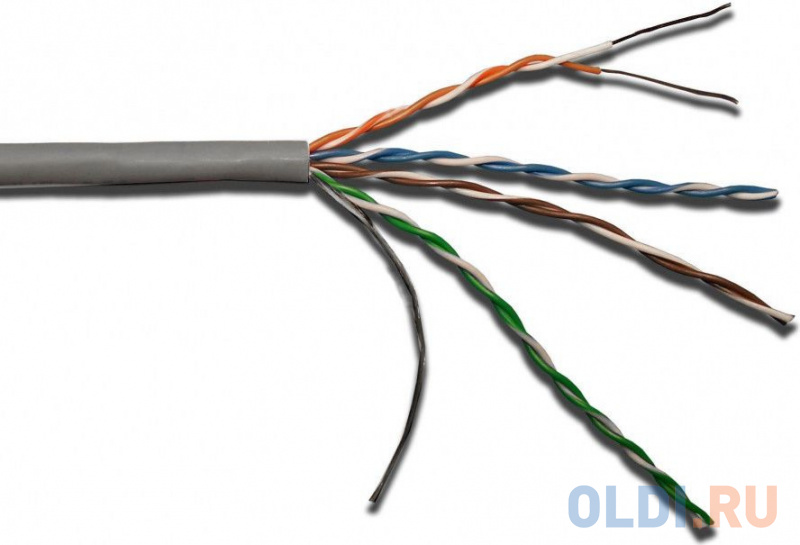 Кабель информационный Lanmaster LAN-5EUTP-PT-LSZH-GY кат.5е U/UTP не экранированный 4X2X24AWG LSZH внутренний 305м серый