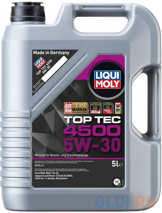 НС-синтетическое моторное масло LiquiMoly Top Tec 4500 5W30 5 л