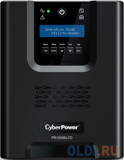 ИБП CyberPower PR1500ELCD 1500VA/1350W USB/RS-232/EPO/SNMPslot/RJ11/45 (8 IEC)