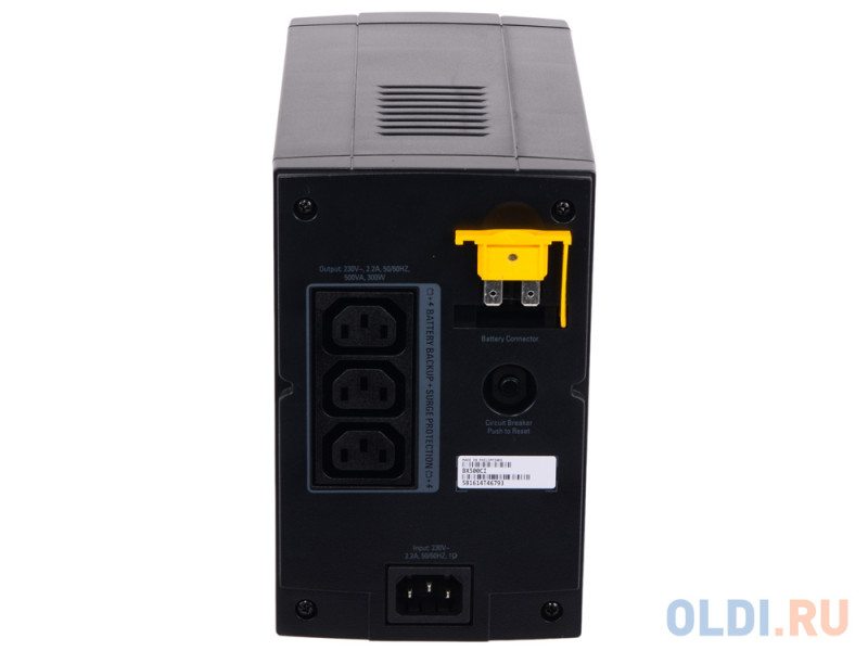 ИБП APC BX500CI Back-UPS 500VA/300W (3 IEC)