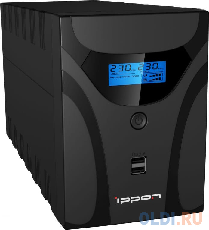 ИБП Ippon Smart Power Pro II Euro 1200 1200VA/720W LCD,RS232,RJ-45,USB (4 EURO)