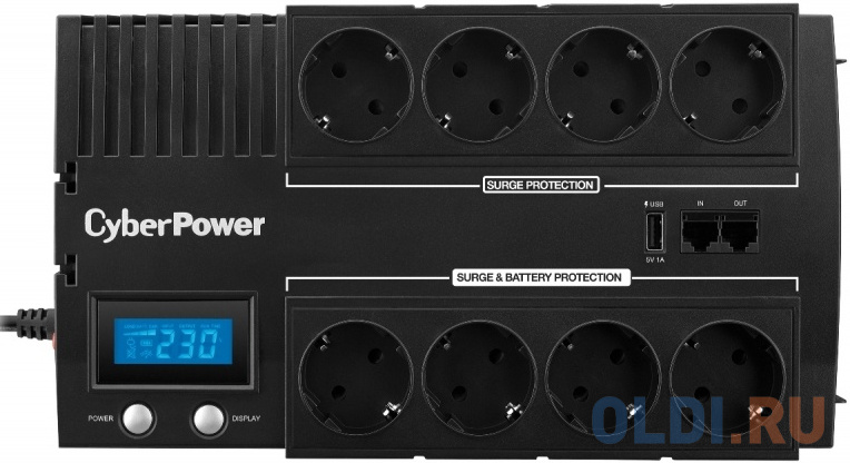 ИБП CyberPower BR700ELCD 700VA/420W USB/RJ11/45 (4+4 EURO)