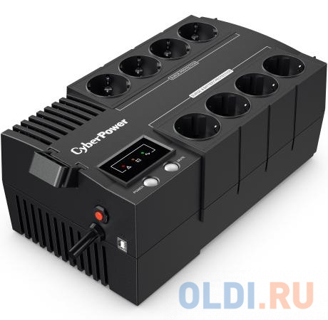 CyberPower ИБП Line-Interactive BS650E  650VA/390W 8 Schuko розеток, USB, Black