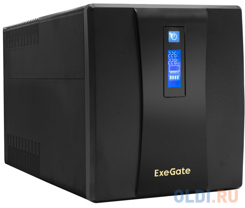 Exegate EP285503RUS ИБП ExeGate SpecialPro Smart LLB-1500.LCD.AVR.EURO.RJ <1500VA/950W, LCD, AVR, 4 евророзетки, RJ45/11, Black>