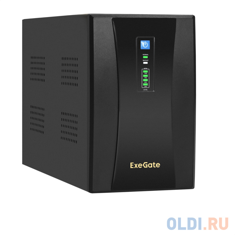 Exegate EX292611RUS ИБП ExeGate SpecialPro UNB-2200.LED.AVR.1SH.2C13.RJ.USB <2200VA/1300W, LED, AVR,1*Schuko+2*C13, RJ45/11, USB, металлический кор