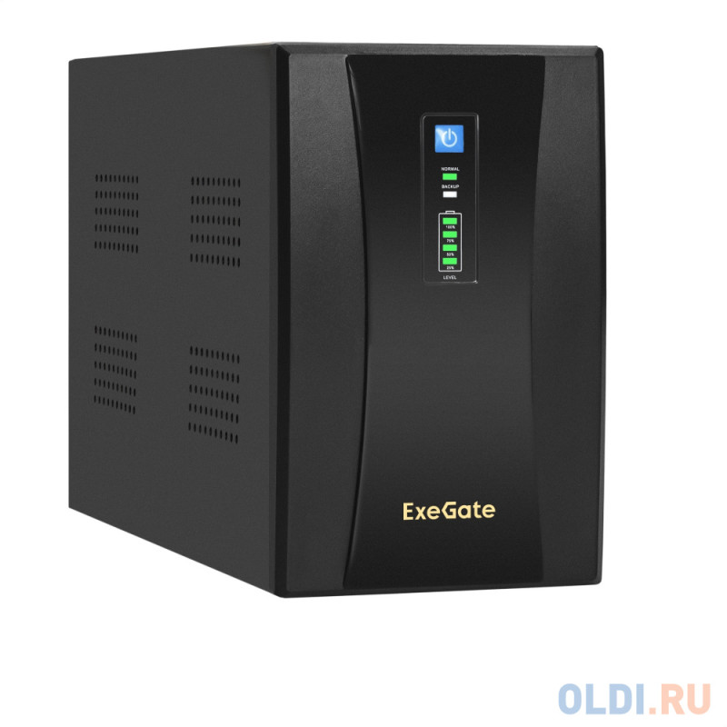 Exegate EX292613RUS ИБП ExeGate SpecialPro UNB-2200.LED.AVR.2SH.RJ.USB <2200VA/1300W,LED, AVR,2*Schuko, RJ45/11, USB, металлический корпус, Black&g