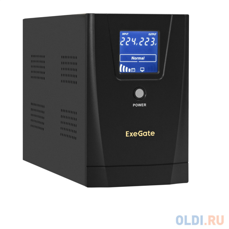 Exegate EX292633RUS ИБП ExeGate SpecialPro Smart LLB-2200.LCD.AVR.1SH.2C13.RJ.USB <2200VA/1300W,LCD,AVR,1*Schuko+2*C13,RJ45/11,USB, металлический к