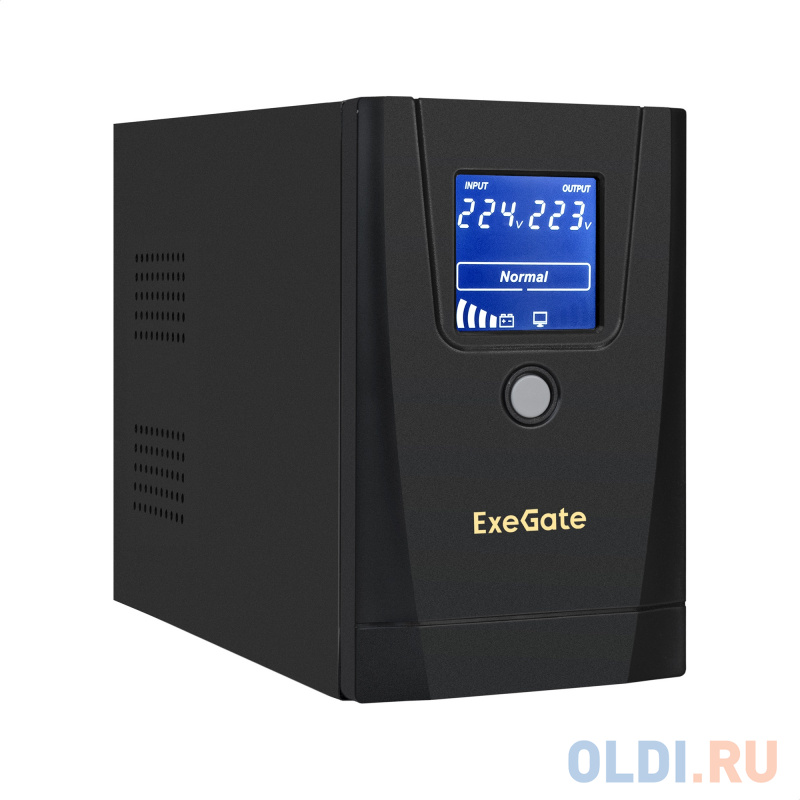 ИБП ExeGate SpecialPro Smart LLB-650.LCD.AVR.1SH.2C13.RJ.USB <650VA/360W, LCD, AVR,1*Schuko+2*C13, RJ45/11,USB, металлический корпус, Black>