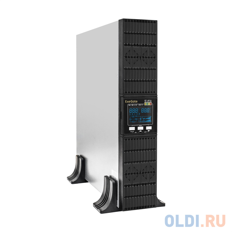 ИБП On-line ExeGate PowerExpert ULS-3000.LCD.AVR.1SH.2C13.USB.RS232.SNMP.2U <3000VA/3000W, On-Line, PF=1, LCD, 1*Schuko+2*C13, RS232, USB, SNMP-slo