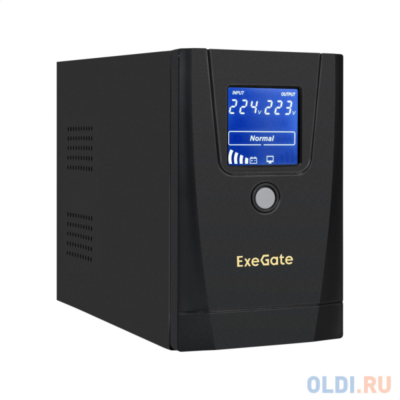 ИБП ExeGate SpecialPro Smart LLB-1000.LCD.AVR.1SH.2C13 <1000VA/550W, LCD, AVR, 1*Schuko+2*C13, металлический корпус, Black>