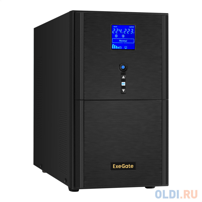 ИБП (инвертор, синус, для котла) ExeGate SineTower SZ-5000.LCD.AVR.2SH.1C13.T.RJ.USB <5000VA/4000W, чистая синусоида, LCD дисплей, AVR, 2*Schuko+1*