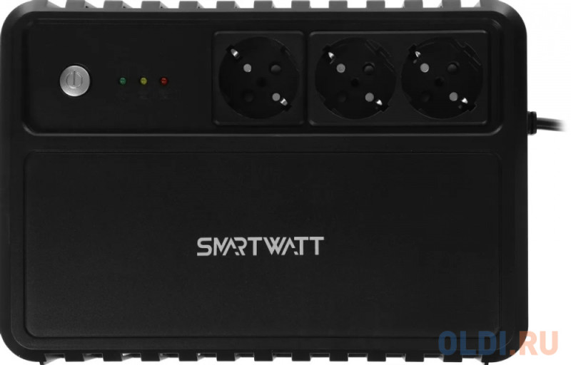 ИБП SMARTWATT UPS SAFE 400 Line-interactive 400VA/240W Brick (Euro x3, , LED, 255x175x93(мм), 3,7 кг, гарантия 24мес. (И