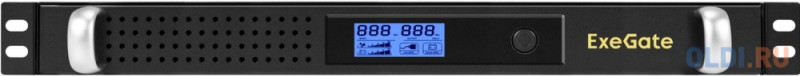 ИБП ExeGate 1U ServerRM UNL-1200.LCD.AVR.8C13.RJ.USB.1U <1200VA/720W, LCD, AVR, 8*C13, RJ, USB, 1U, установка в стойку, Black>