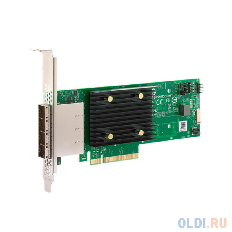 HBA-адаптер ACD ACD 9500-16e SGL   PCIe Gen4 x8 LP, Tri-Mode SAS/SATA/NVMe 12G HBA, 16port(4*extSFF8644), 3816 IOC {5}