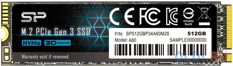 SSD накопитель Silicon Power P34A60 512 Gb PCI-E 3.0 x4