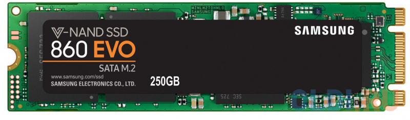 Твердотельный накопитель SSD M.2 250 Gb Samsung 860 EVO MZ-N6E250BW Read 550Mb/s Write 520Mb/s MLC